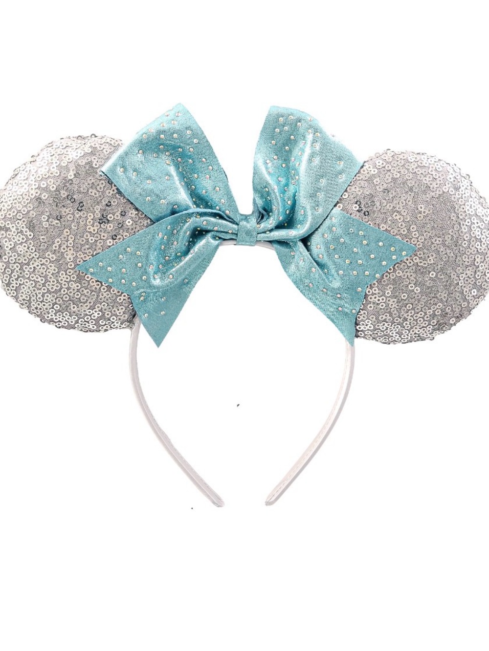 Disney Mouse Ear Headband with Aqua Bow